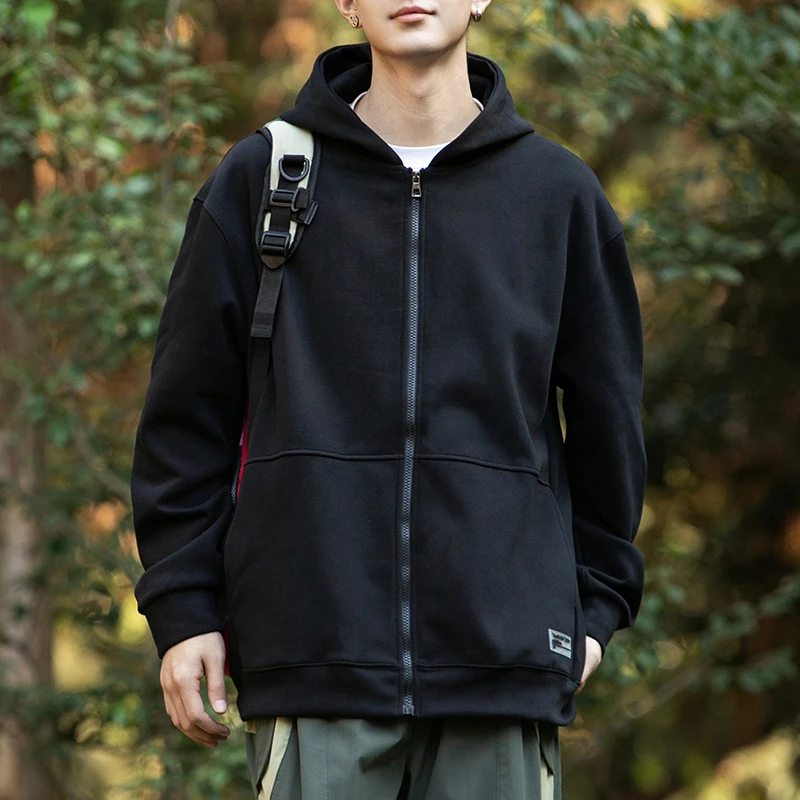 情侣夹克日系港风开衫卫衣秋冬季长袖外套学生潮流百搭运动服上衣