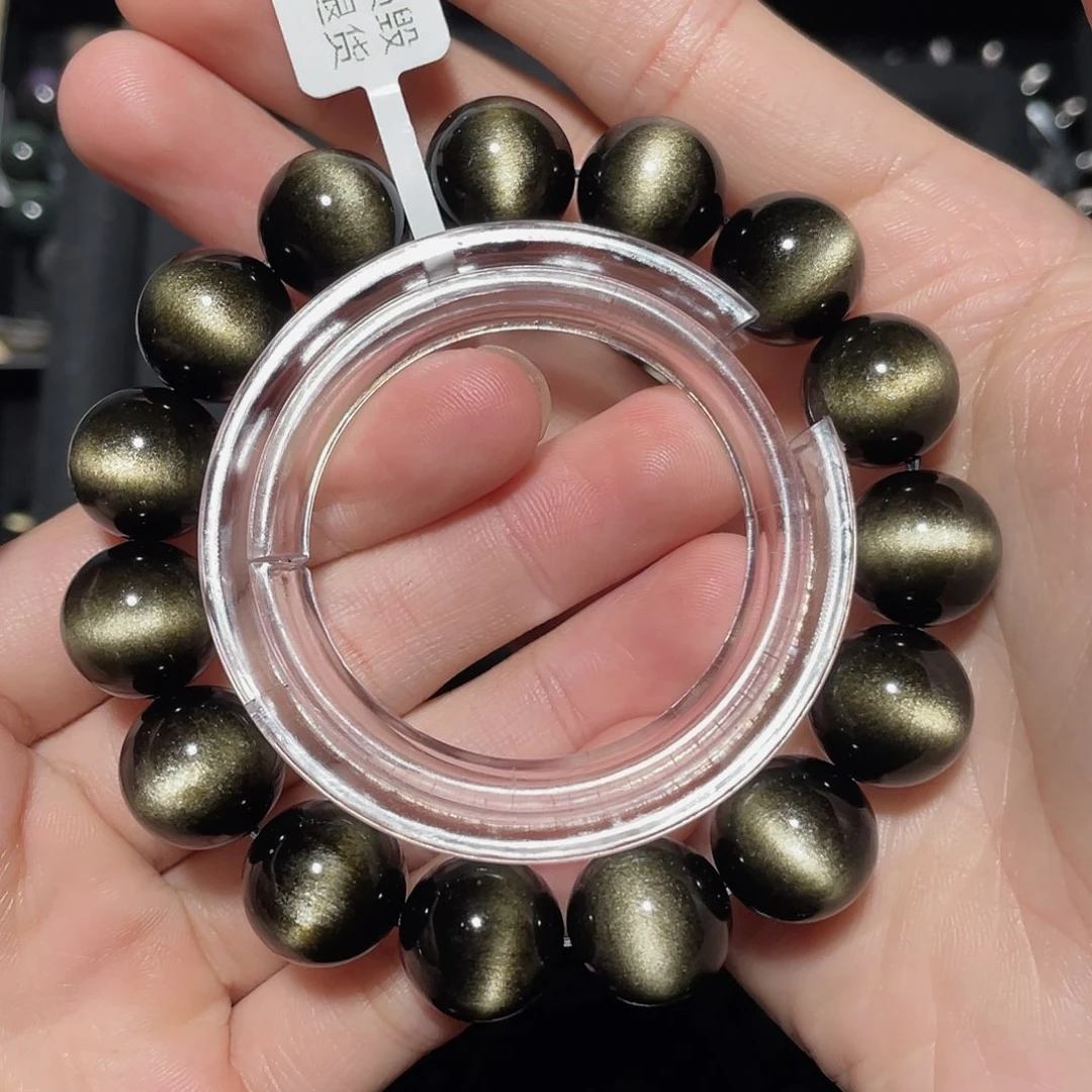 侠***哥黑曜岩未镶嵌手链