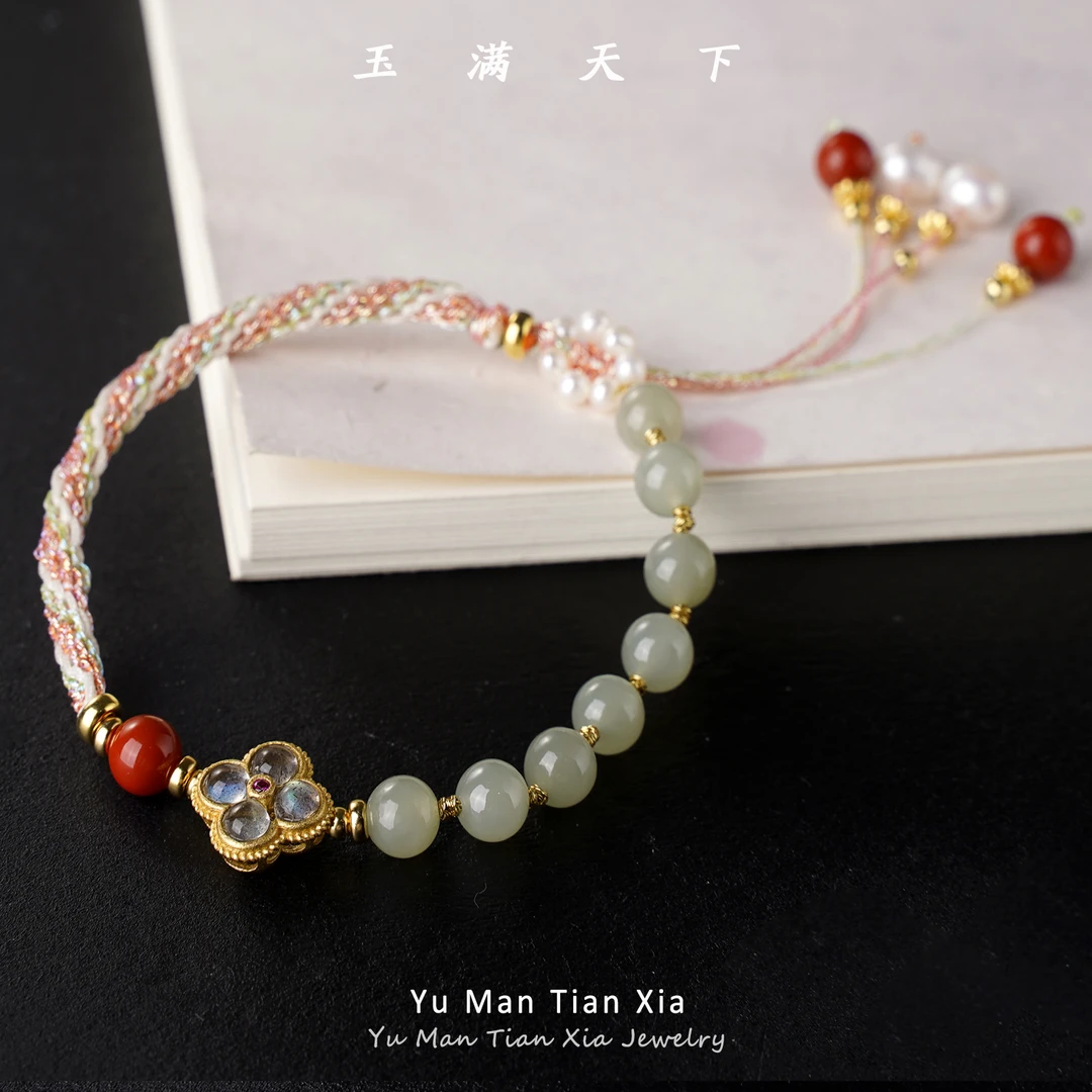 玉满天下晴水和田玉手串（和田玉材质）