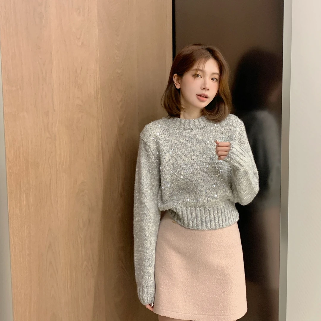 【芝士Cheese】独角兽晕染高光氛围感毛衣上衣针织秋冬套头气质