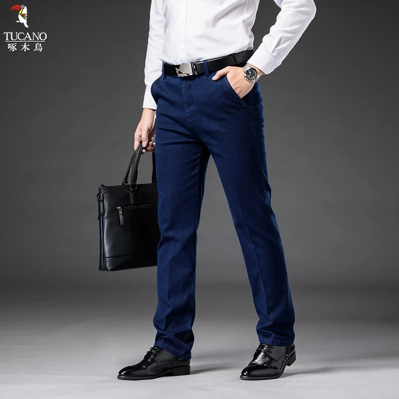 啄木鸟2025春季新款时尚潮流百搭亲肤经典日常牛仔裤男士裤子