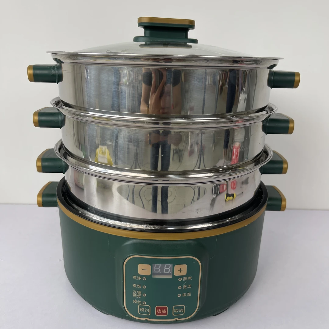 电蒸锅多功能家用三层不锈钢蒸箱大容量F4