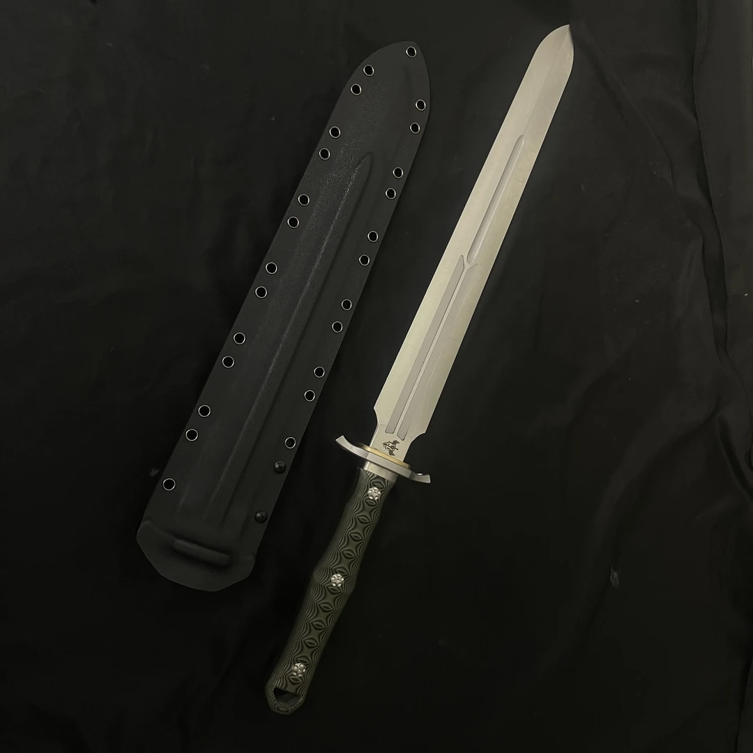 罗马剑-户外战术未开刃DC53钢材一体龙骨适合收藏把玩