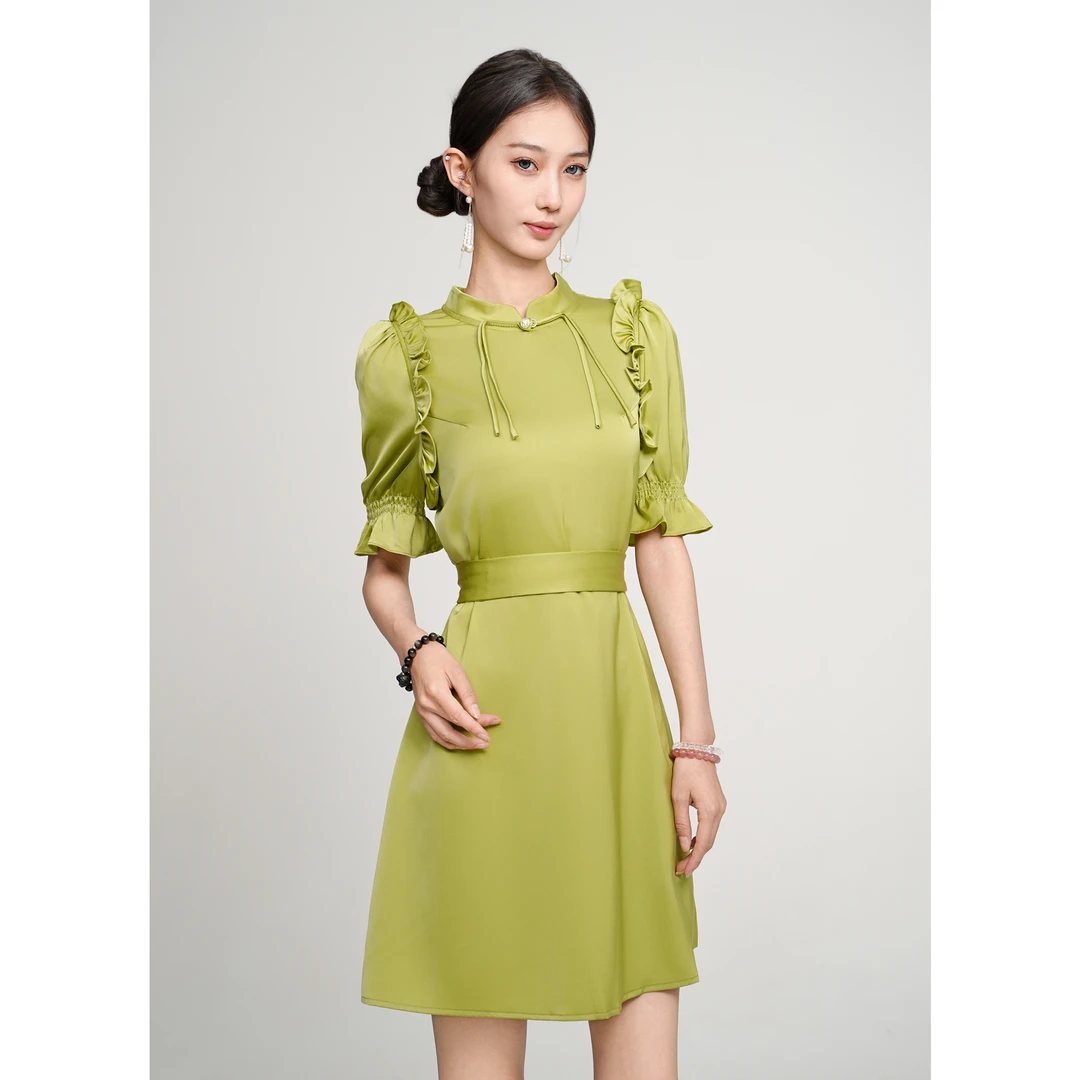 【布丝瑰·守艺】新款连衣裙 B22133 改良蒙古袍蒙古服饰显瘦长裙