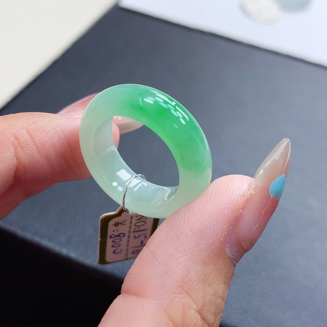 翡翠戒指未镶嵌15-16号