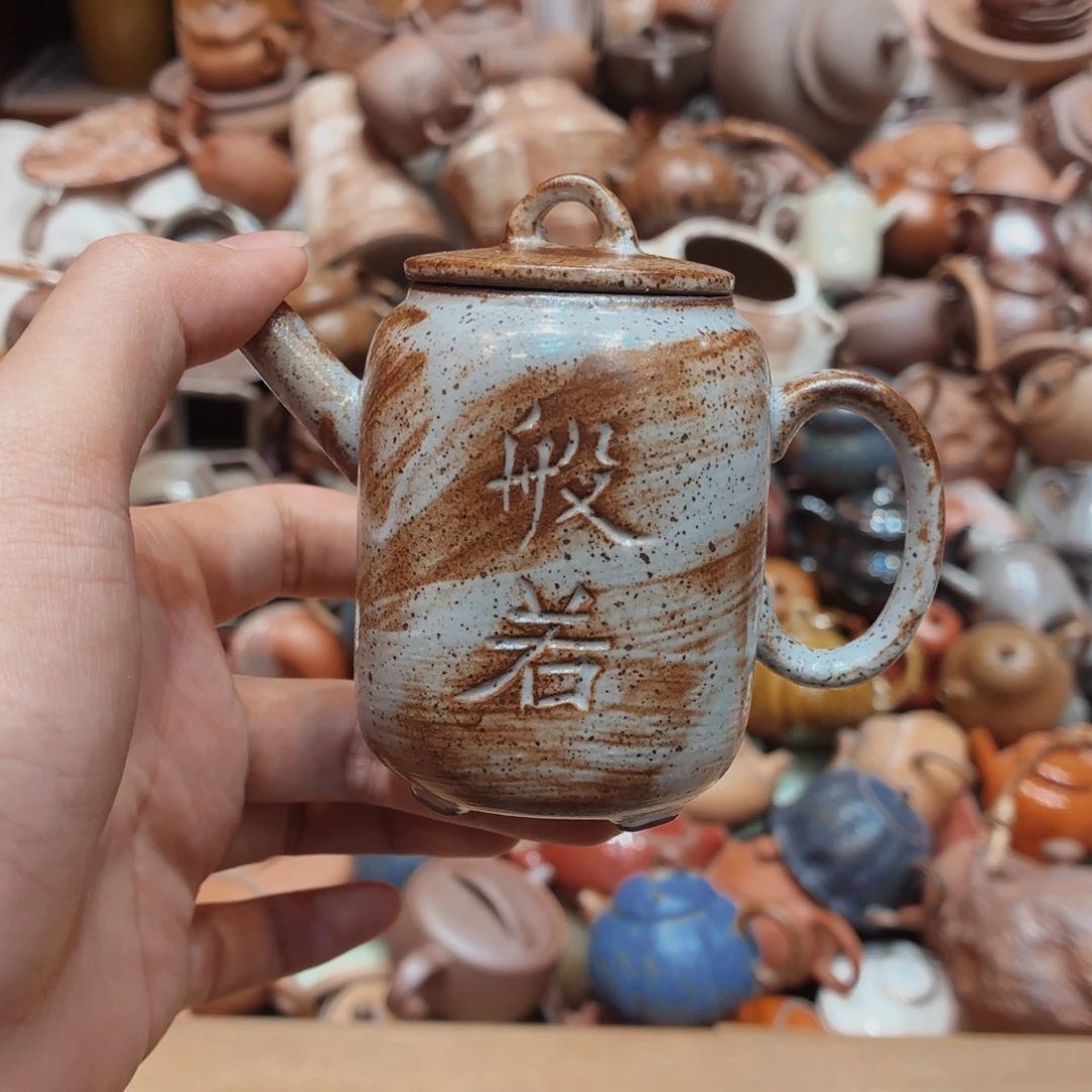 柴烧老岩泥高温茶器皿