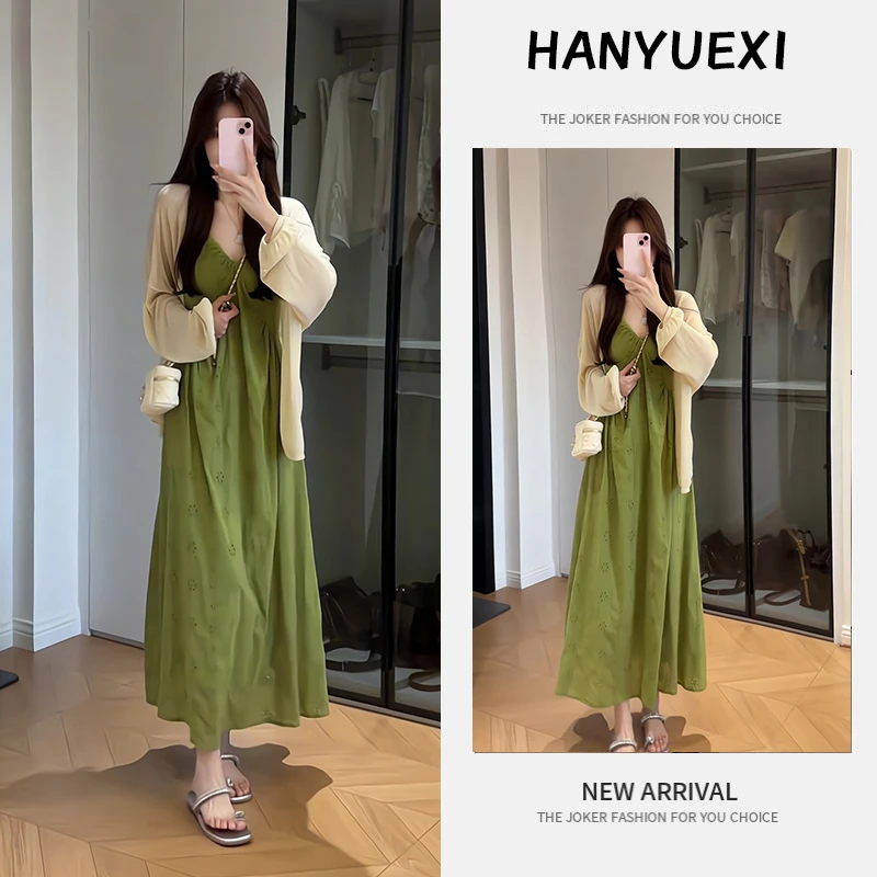 夏季一整套女装2025年新款韩版时尚减龄气质衬衫外套连衣裙两件套