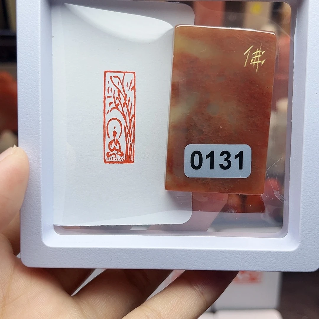 寿山石印石1×3佛造像 手工篆刻