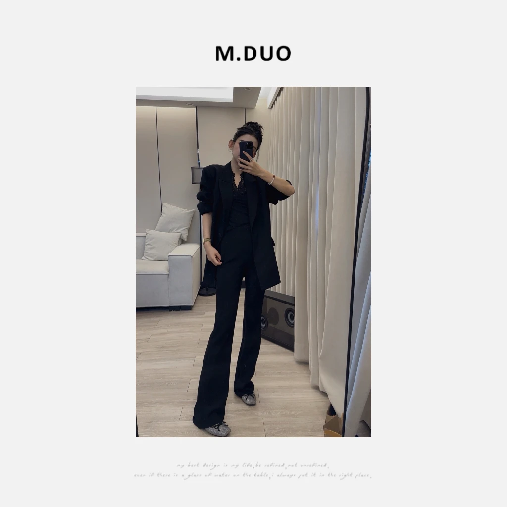 M.DUO 时尚早春休闲气质设计师春夏百搭修身显瘦西装外套3010
