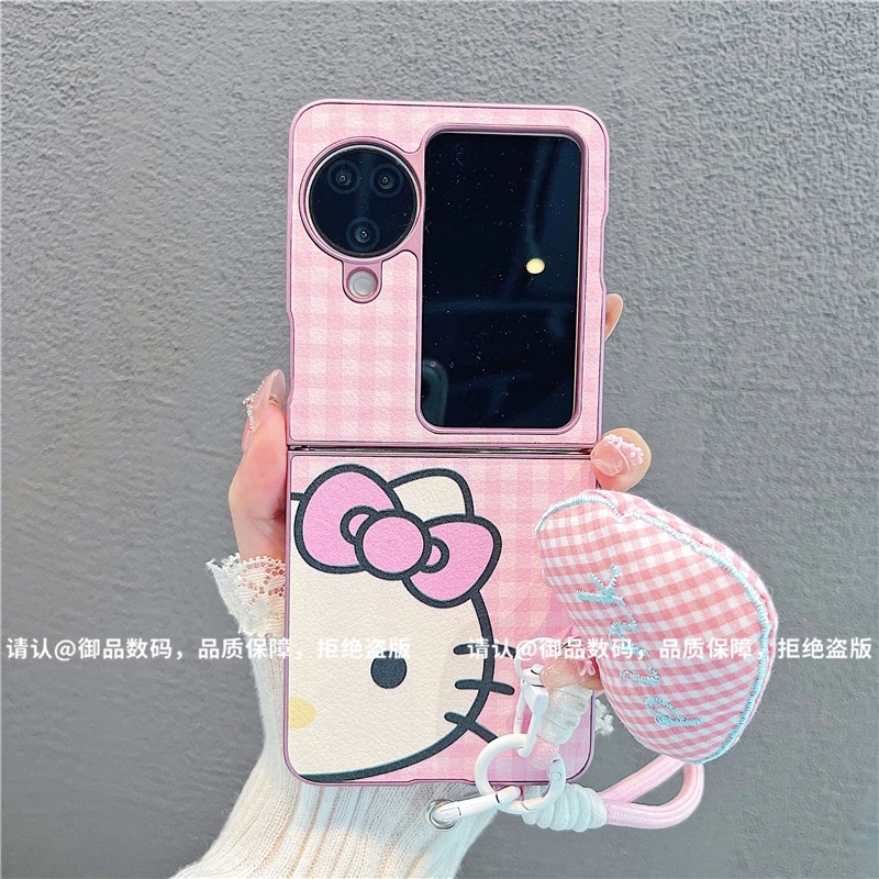 （OPPOfindN3flip系列）金属折叠皮纹适用OPPOfindN3flip手机壳防摔