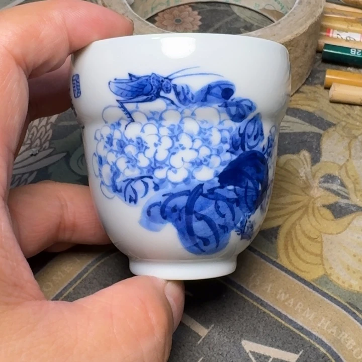 淘***克小雨山堂青花瓷杯