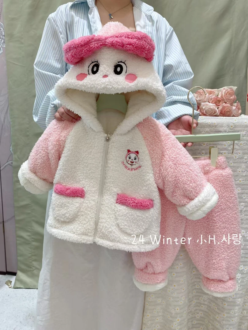 p3057-小h叮当猫加绒加厚省服家居服