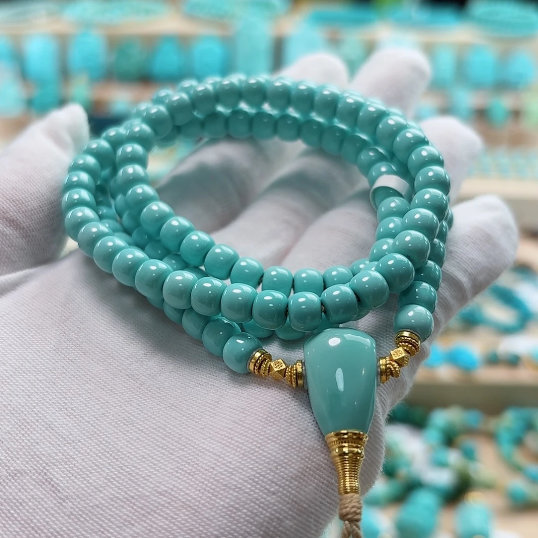 绿松石18K金镶嵌珠宝奇石