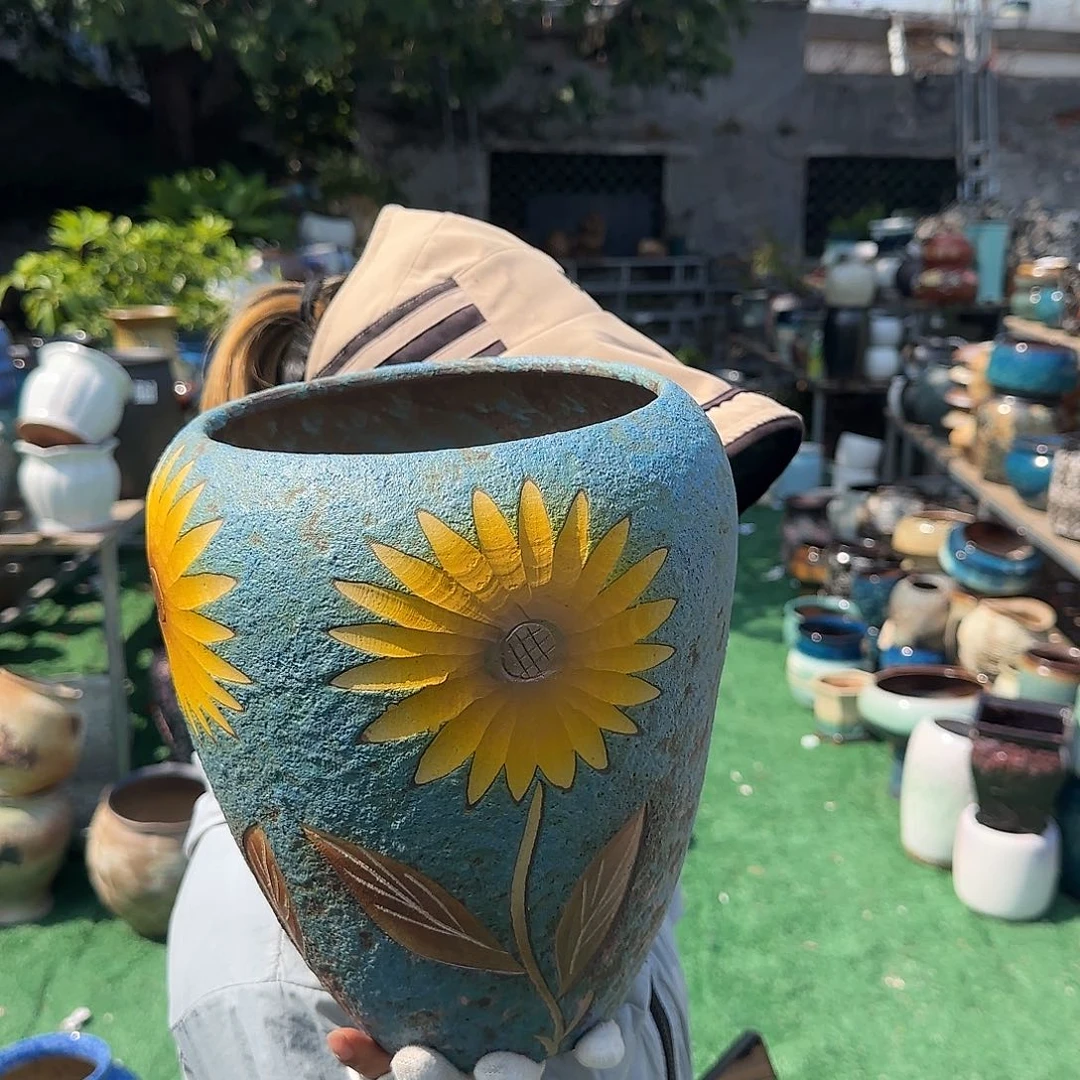 紫砂花盆王嫂花盆直播0617-382高26口17