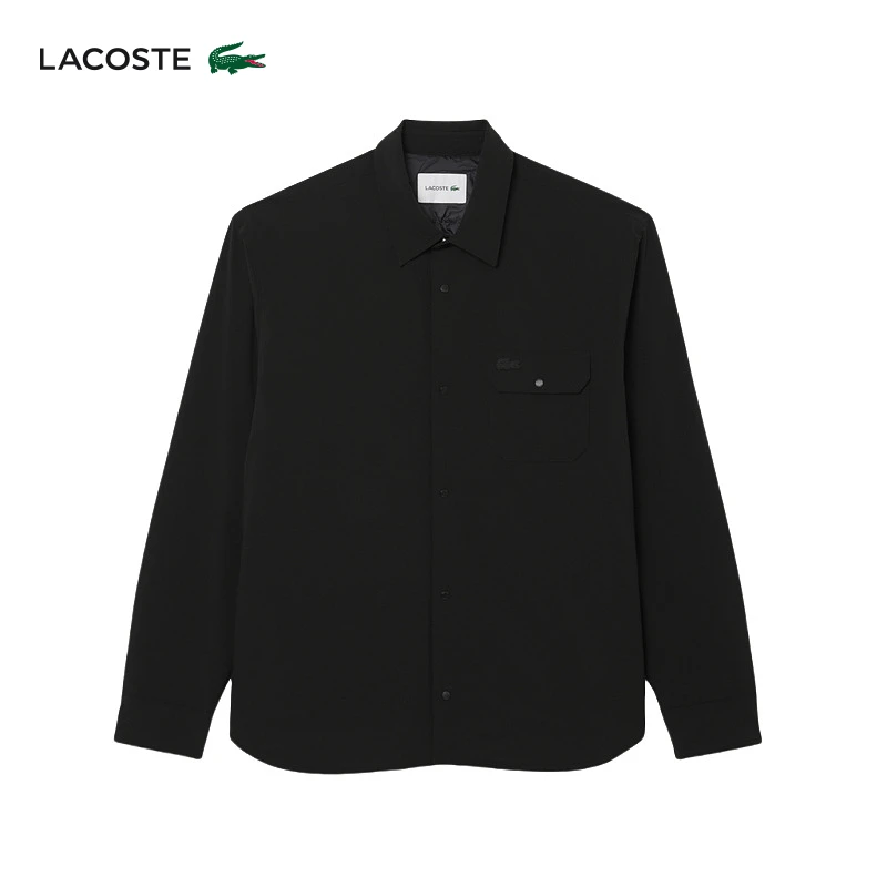 LACOSTE法国鳄鱼男装25秋季新款宽松绗缝衬衫棉服外套|CH8344