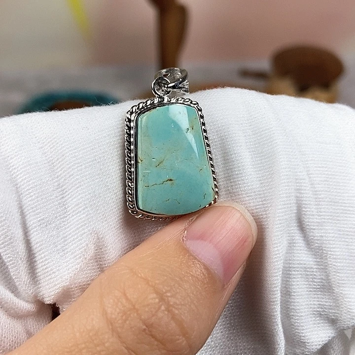 绿松石配饰银S925镶嵌
