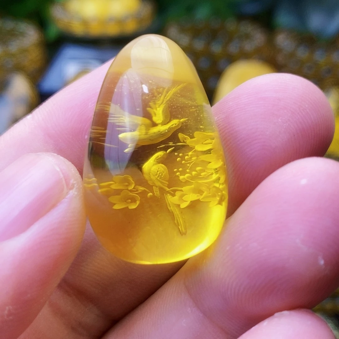【闪购商品】琥珀（花珀）吊坠(不含链)未镶嵌