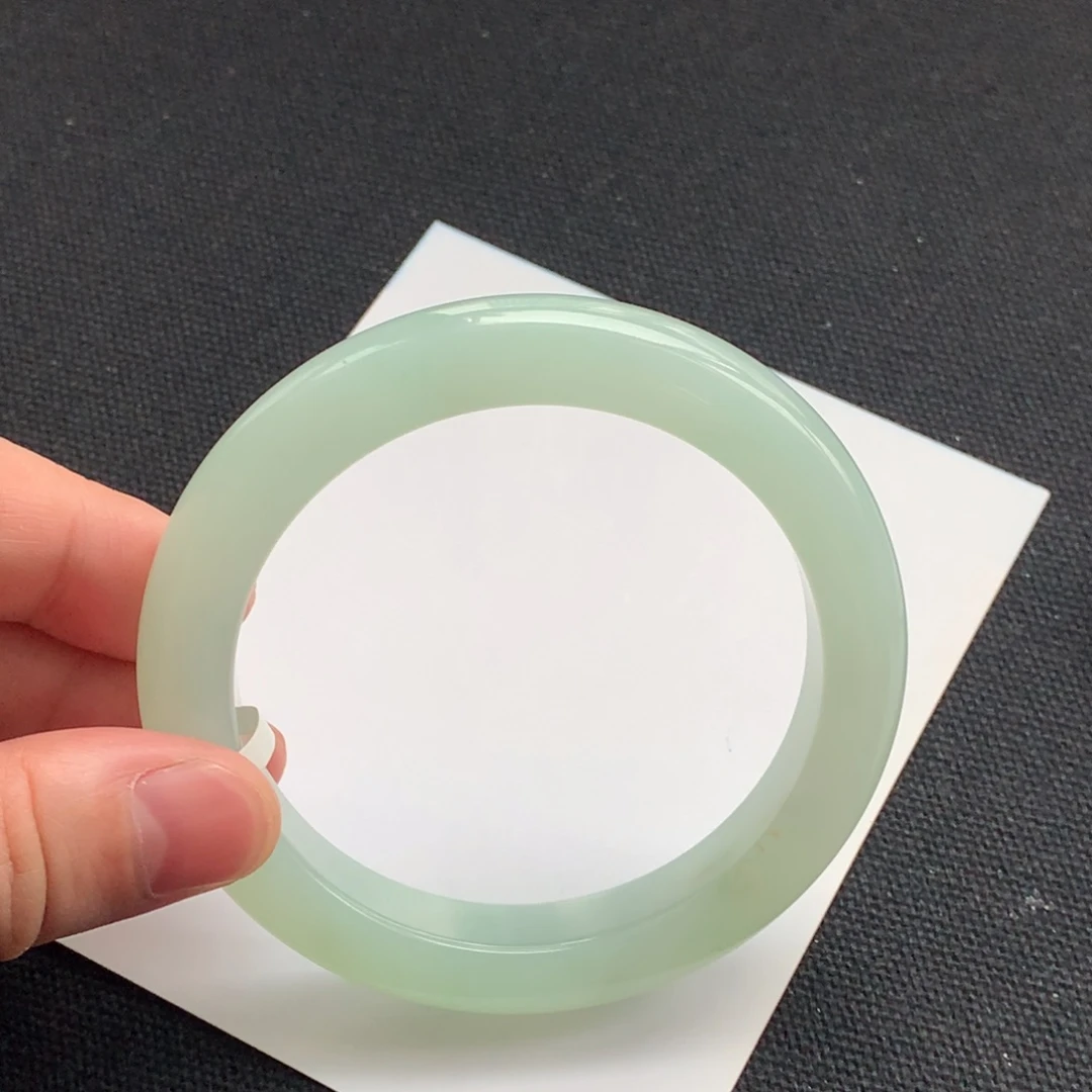 翡翠未镶嵌手镯25号55正