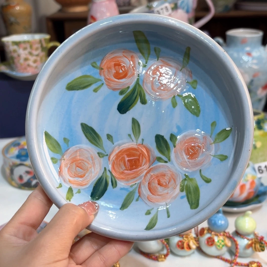 景德镇手绘高温釉下彩陶瓷茶具