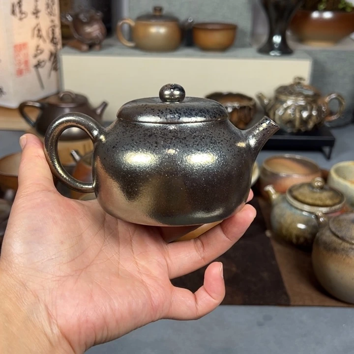壶建水紫陶紫泥柴烧壶180cc