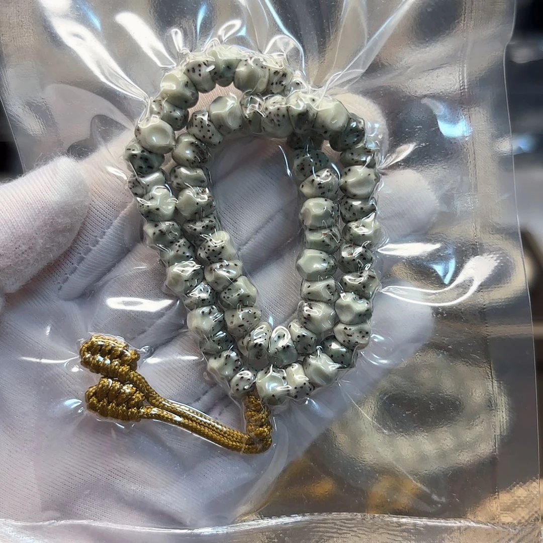 吊坠星月菩提高品质墨绿手精工无相大肠卡7大留白星细油滋滋