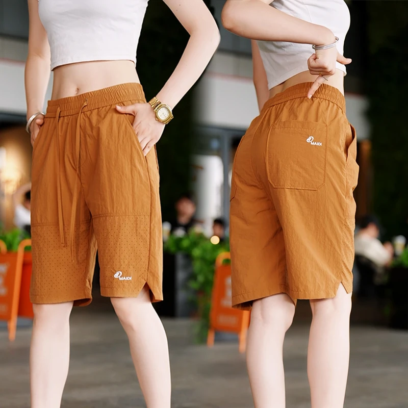 夏季新款男士短裤显瘦运动宽松潮流沙滩韩版透气百搭冰丝凉凉裤