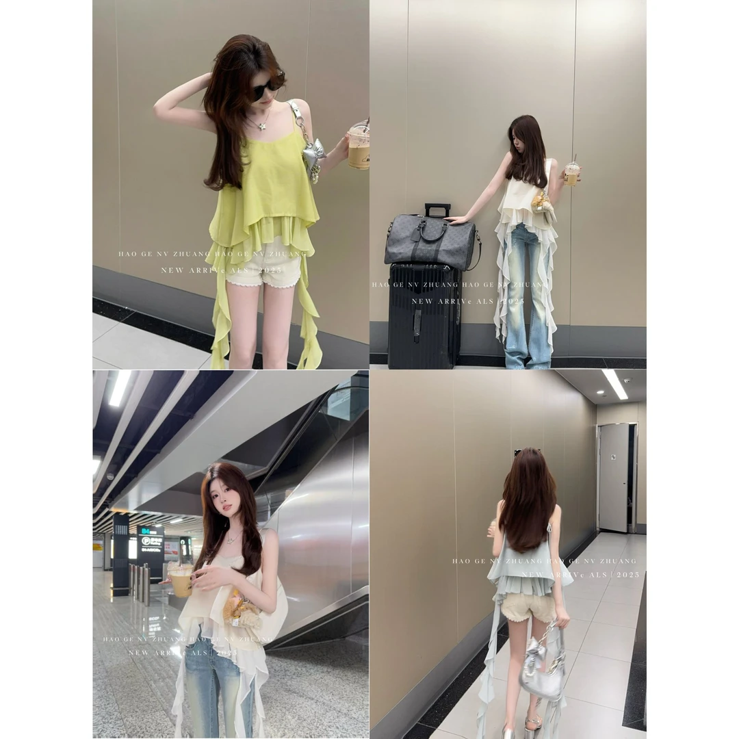 冰冰●月光漫游C5SY1197A夏季小众设计感短款洋气时尚气质减龄上衣