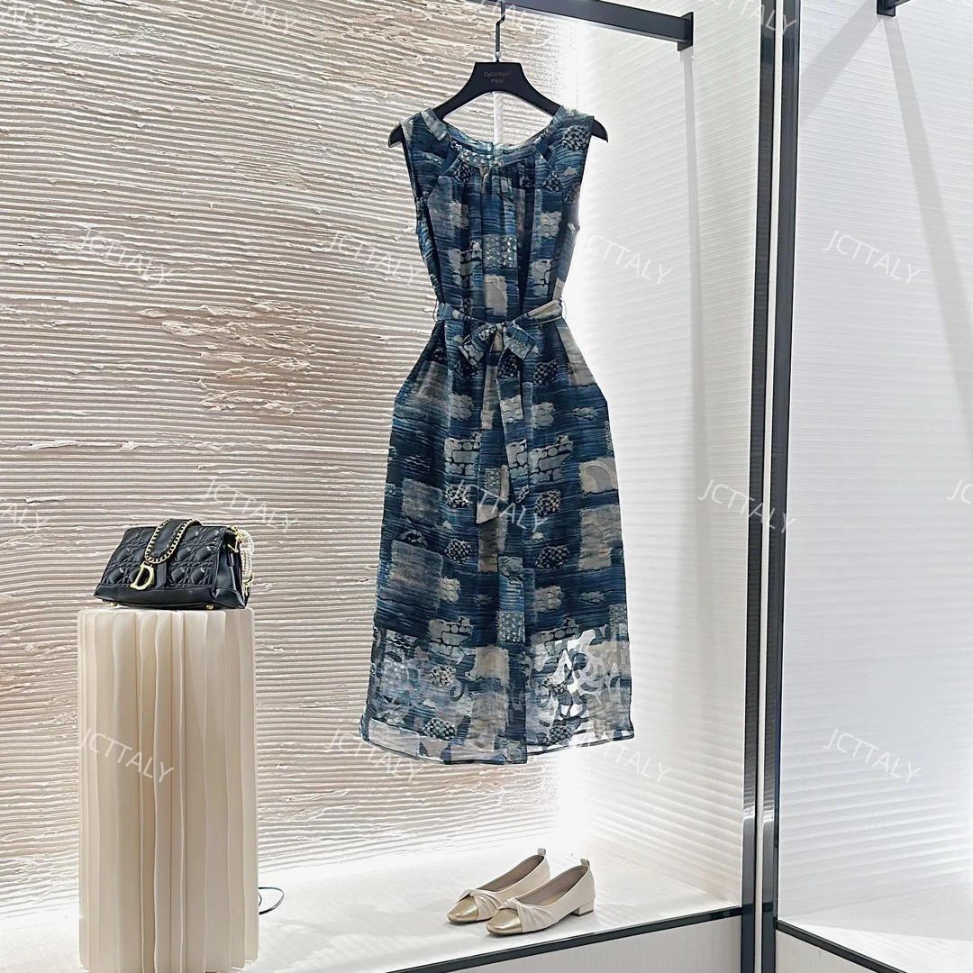 度假风夏季新款短袖显瘦国风系减龄碎花连衣裙宽松W-A99