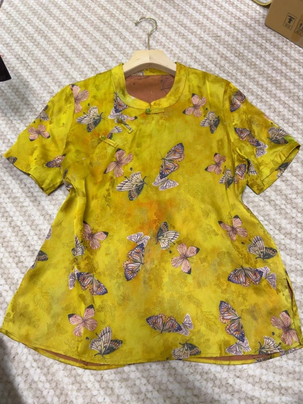 新中式蝴蝶国风立领上衣