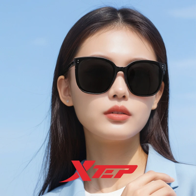 XTEP/特步偏光太阳镜女黑超大框显瘦开车防晒墨镜潮防紫外线百搭