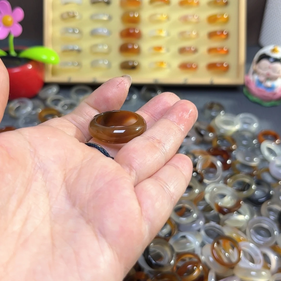 合金戒指玛瑙/玉髓?****子