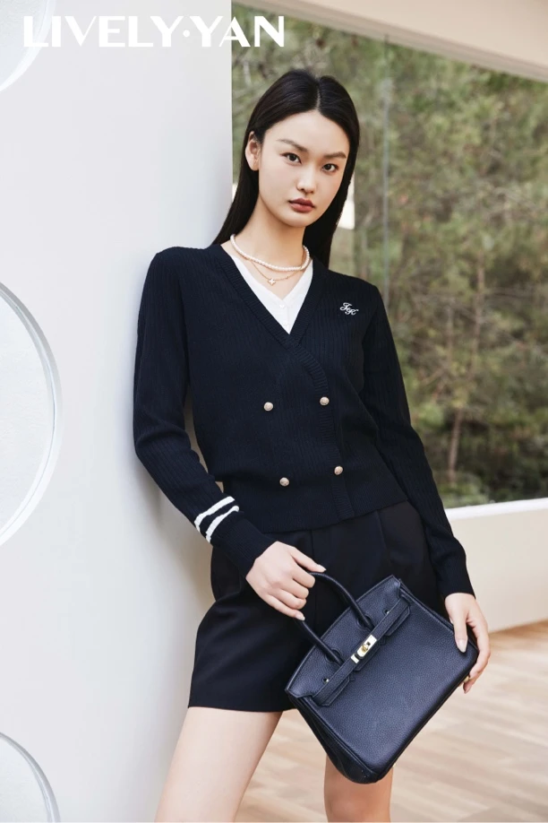 LIVELY.YAN【店铺同款】假两件套头针织