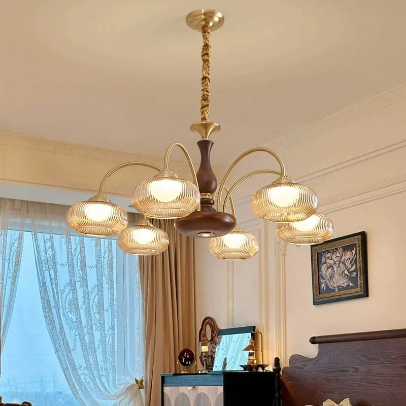 法式中古风客厅吊灯大气主灯美式复古全屋套餐组合2025新款灯具