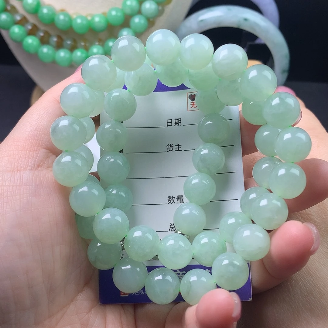 伊***笑翡翠未镶嵌手链卡11.5