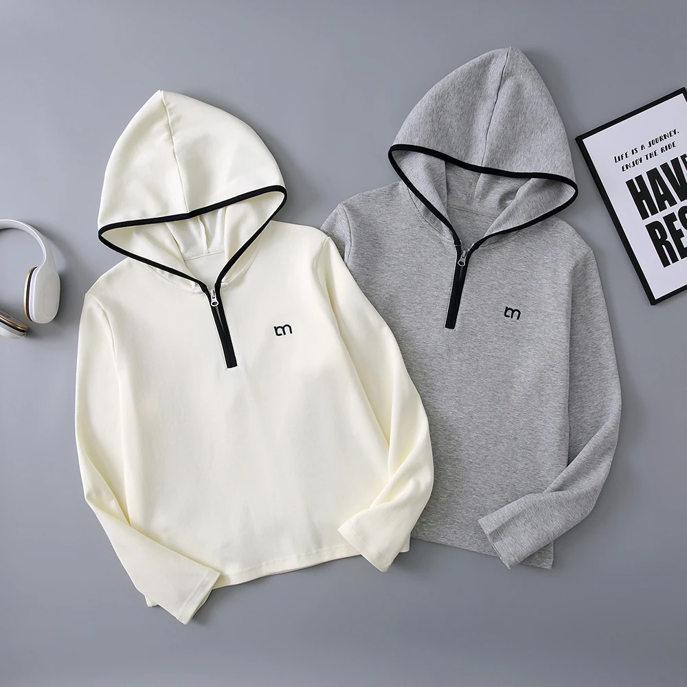 初秋女大童连帽卫衣秋装2025新款洋气初高中生毛衫女孩时尚上衣