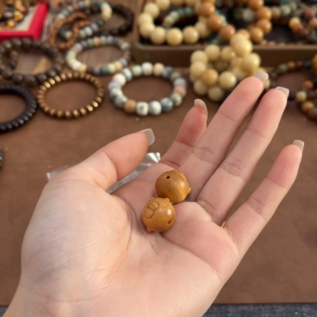 白玉菩提手串简***福国宝特工2颗