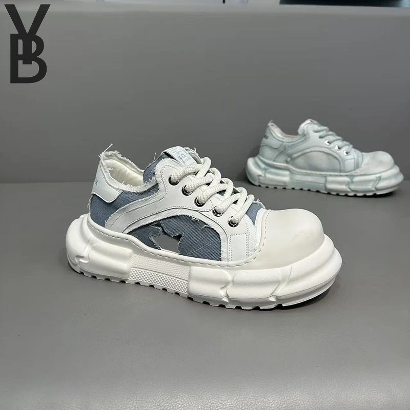 潮牌男鞋夏季2025新款透气运动休闲鞋韩版潮流阿甘鞋时尚板鞋潮鞋