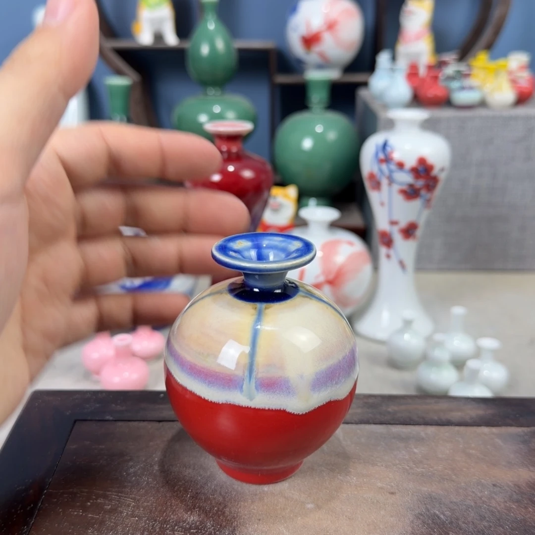 陶瓷手工小花器摆件