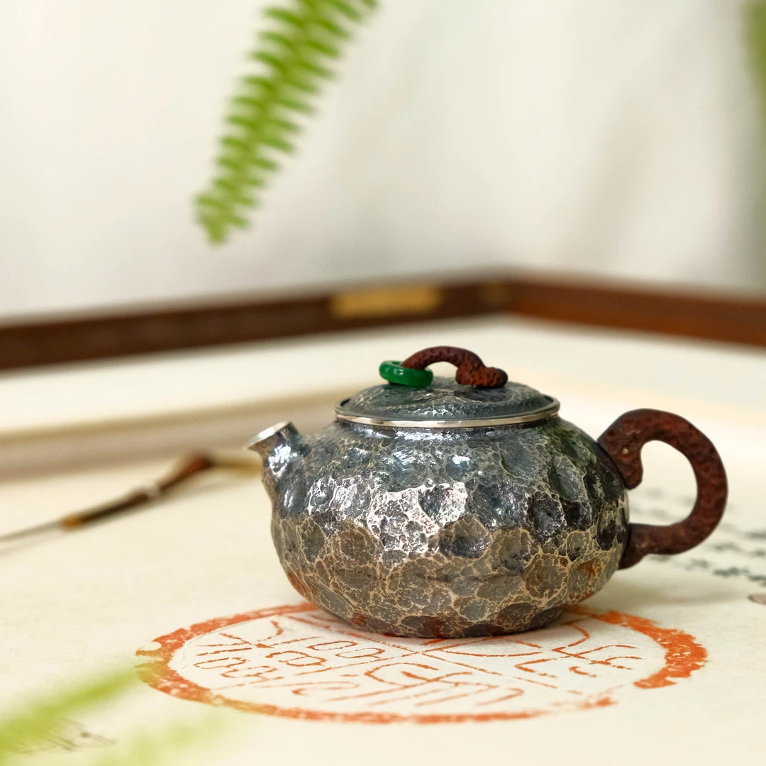 【大促】壶尔摩斯《大黑面团》茶壶大容量全手工约110g 200cc足银999