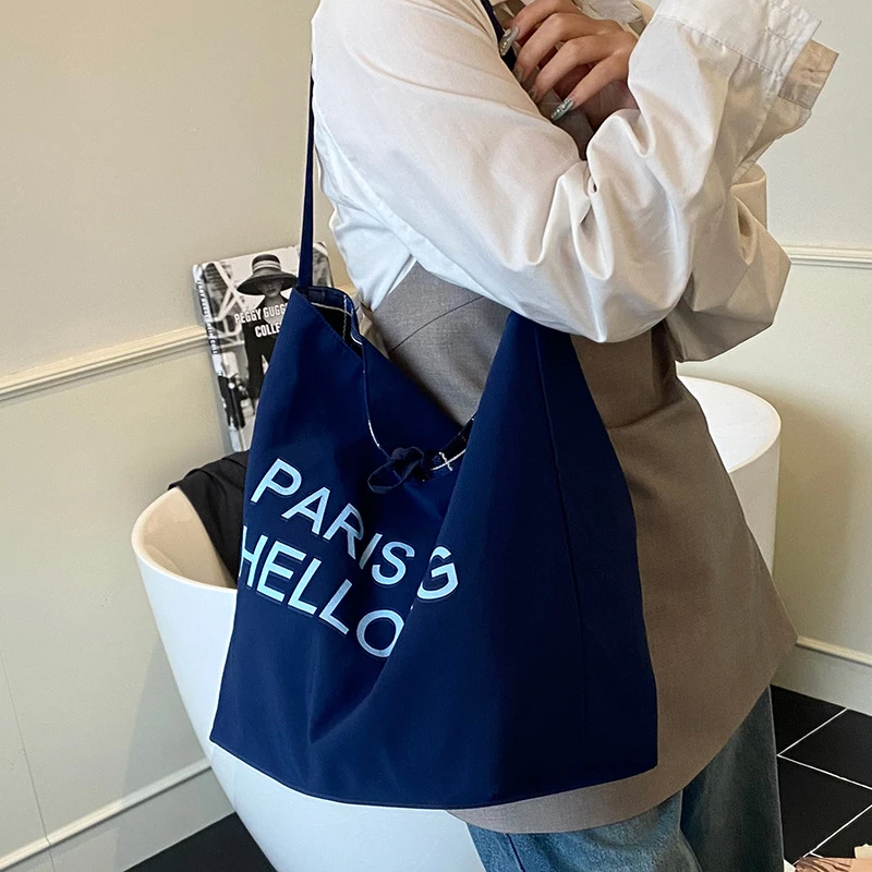 韩版ins大包女2025新款帆布托特包文艺复古大容量单肩斜挎手提包