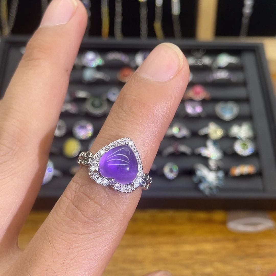 紫晶珠宝半成品未镶嵌