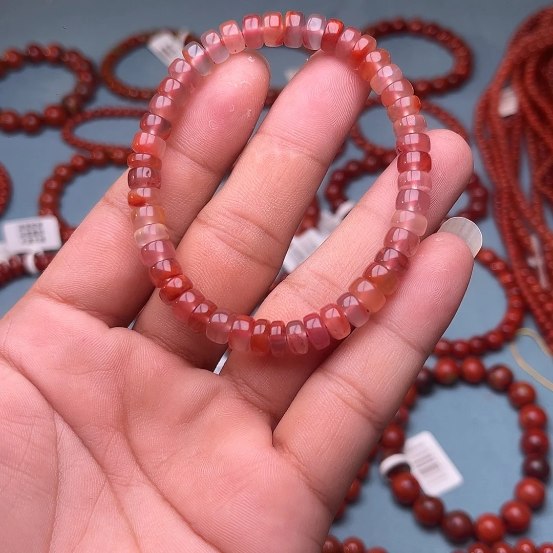 南红玛瑙未镶嵌手链药片卡7+