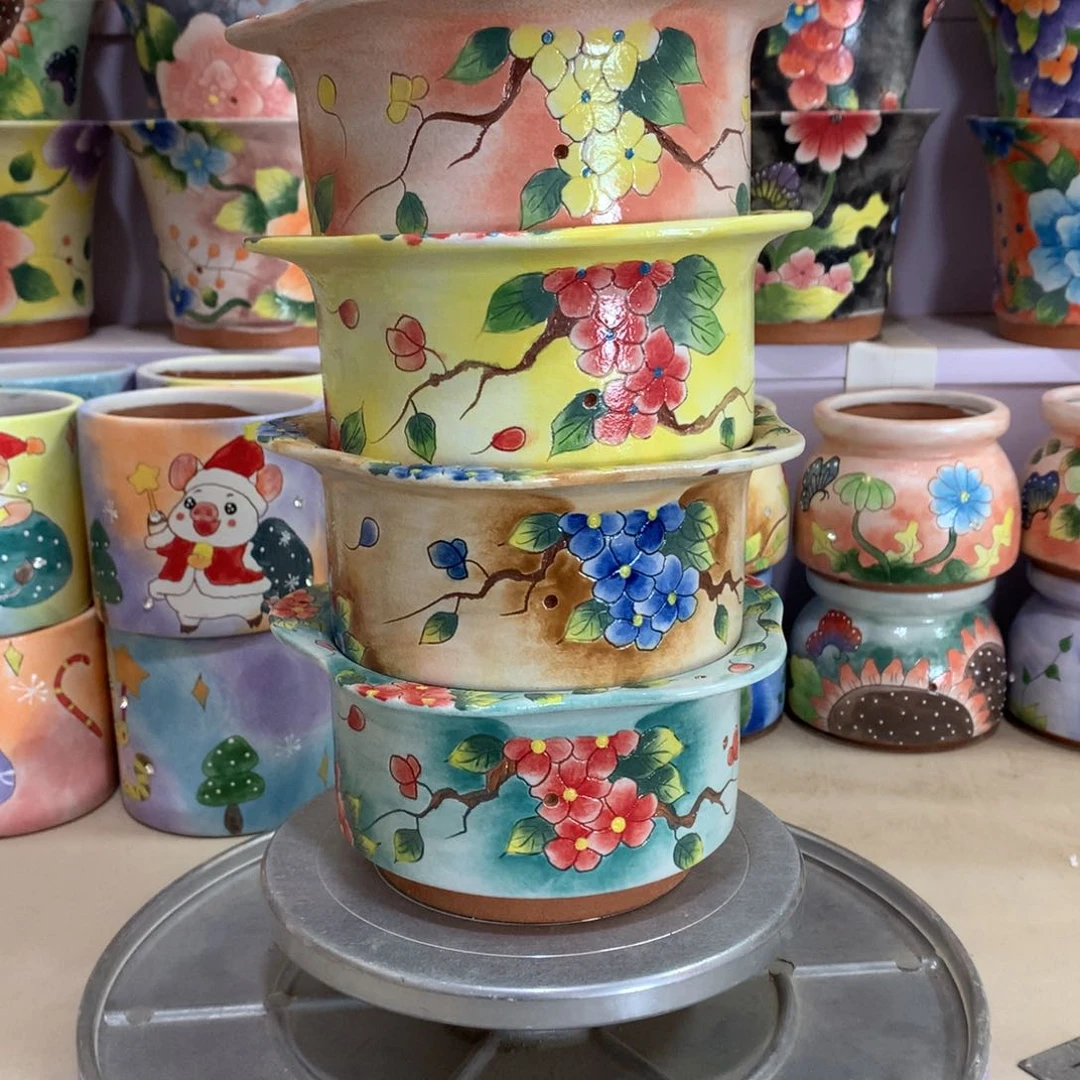 福利花盆，手绘花盆