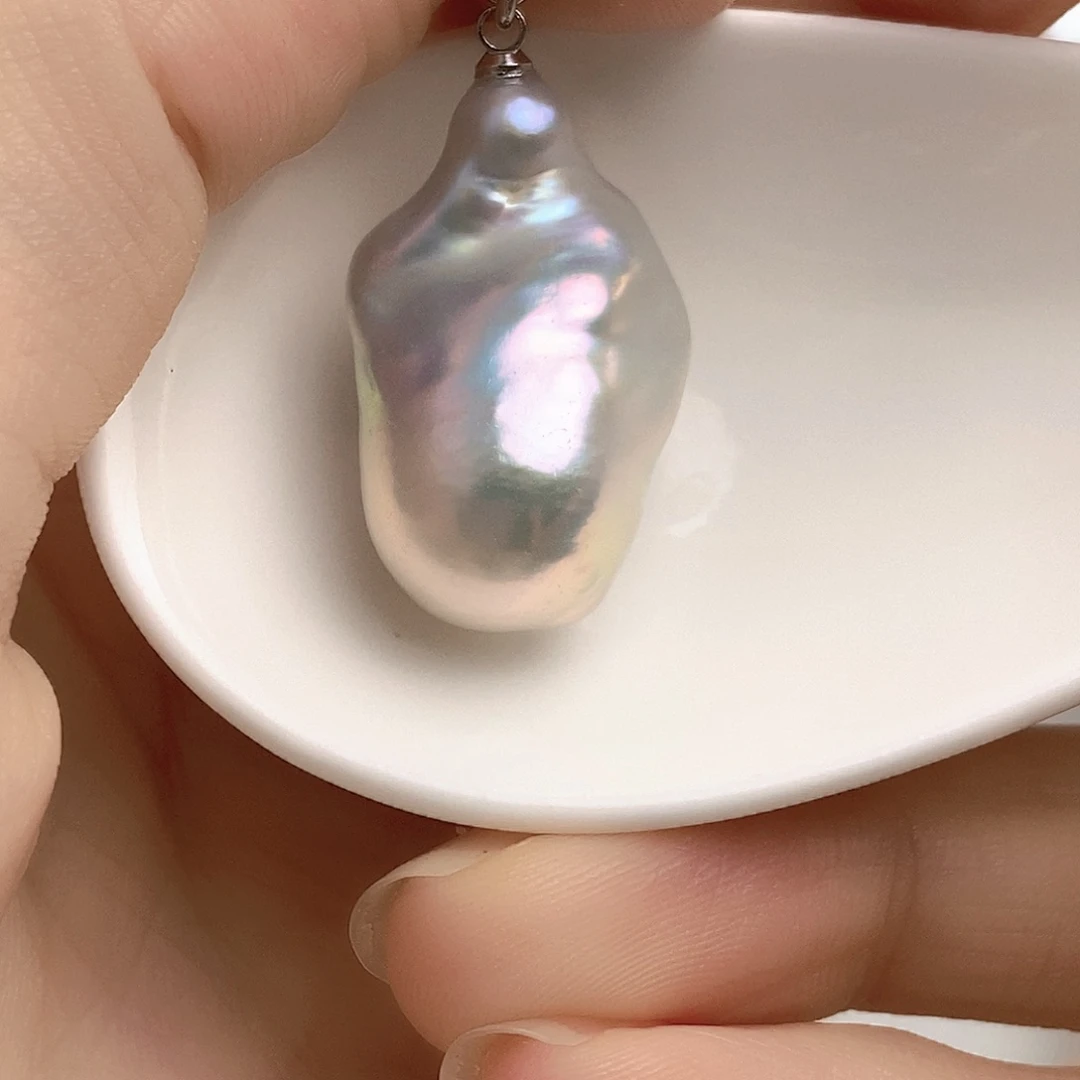 淡水珍珠未镶嵌吊坠(赠链)煤****a
