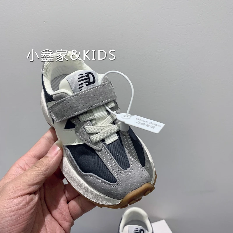 奥莱官网NB327【断码】儿童复古老爹鞋2025秋季N字女童男童运动鞋潮