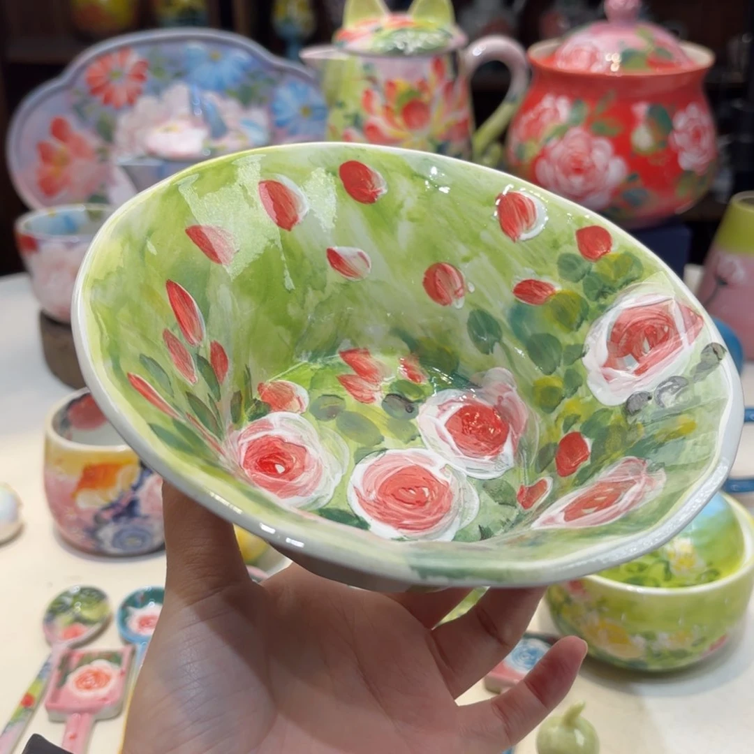 景德镇手绘高温釉下彩陶瓷茶具