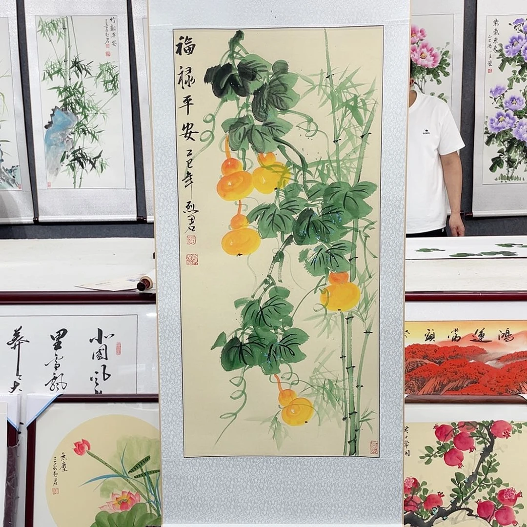 国画手绘手写作品
