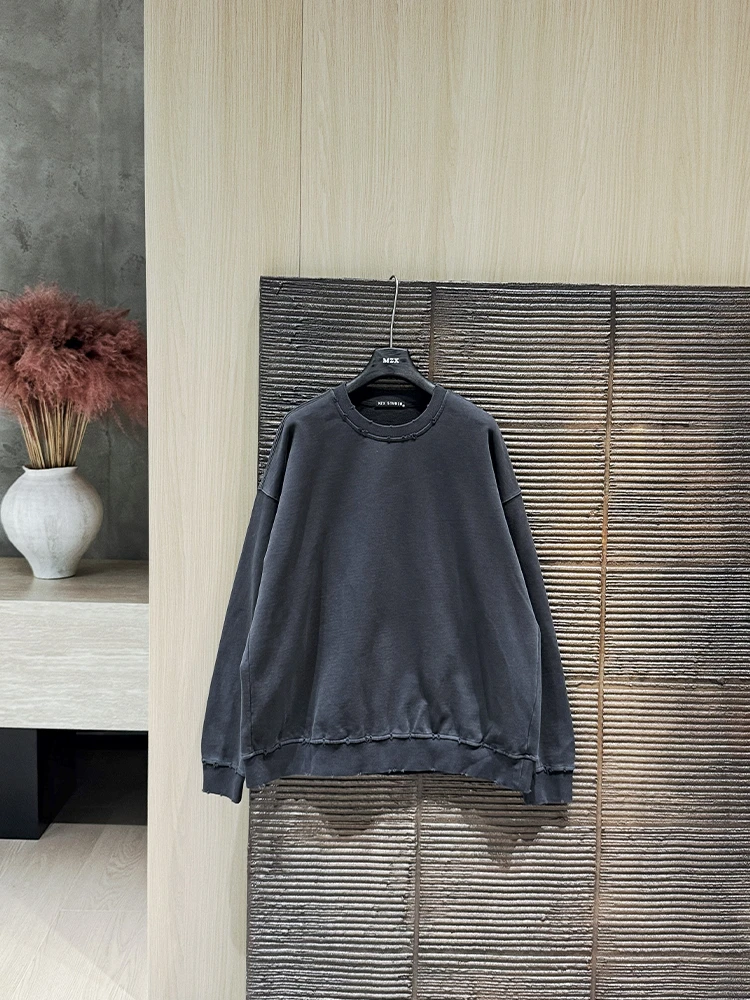 MZX 秋季圆领纯棉小破洞设计款上衣 SY9318-R