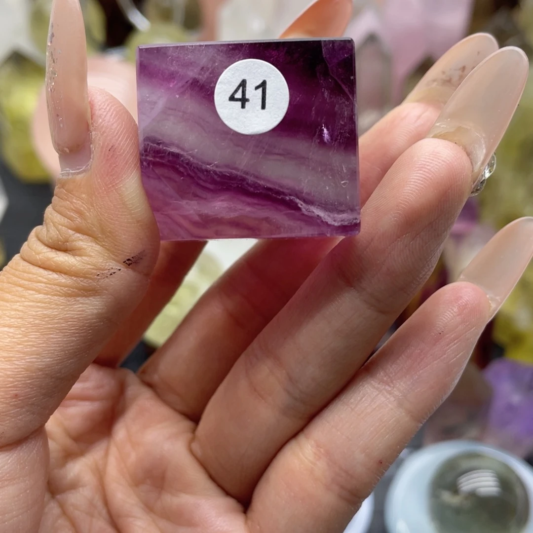 41未镶嵌水晶天***天彩莹石魔方