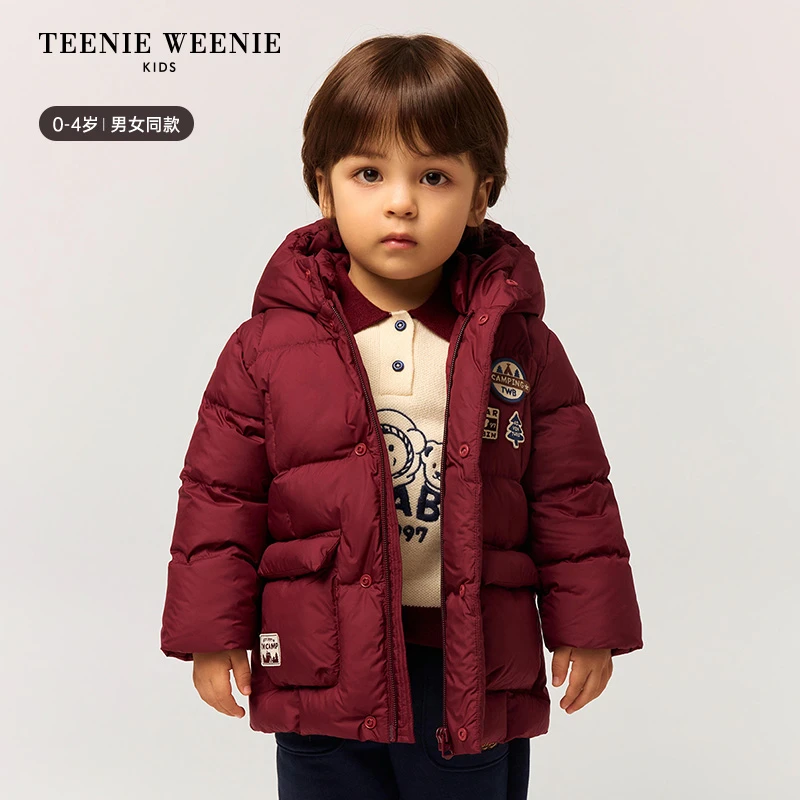 TeenieWeenieBaby小熊童装25中长熊耳轻暖蓬松羽绒服T0JD258976I